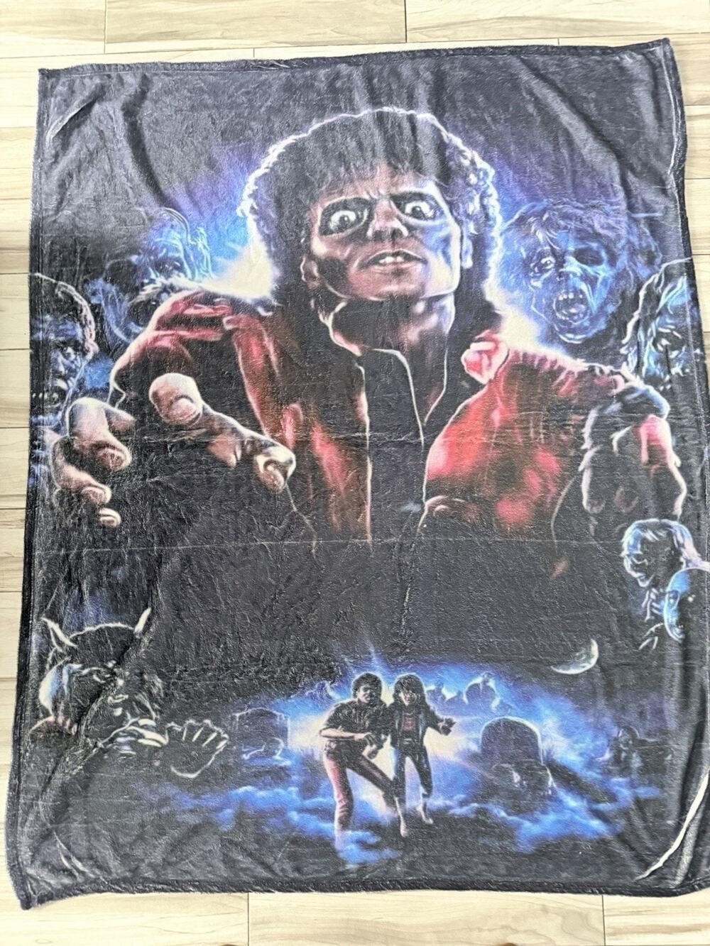 Plush Flannel Blanket With A Michael Jackson Thriller Theme 50 X 60 Brand New
